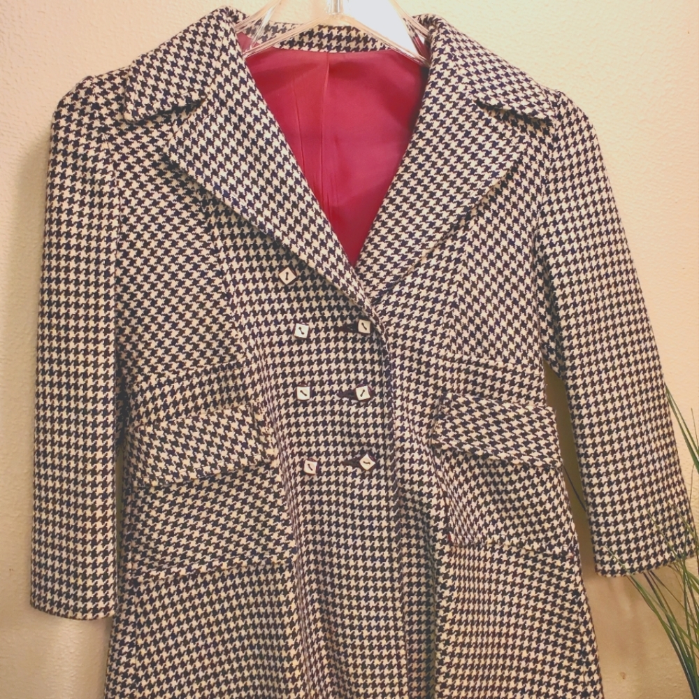 Vintage 60s/70s toddler houndstooth jacket